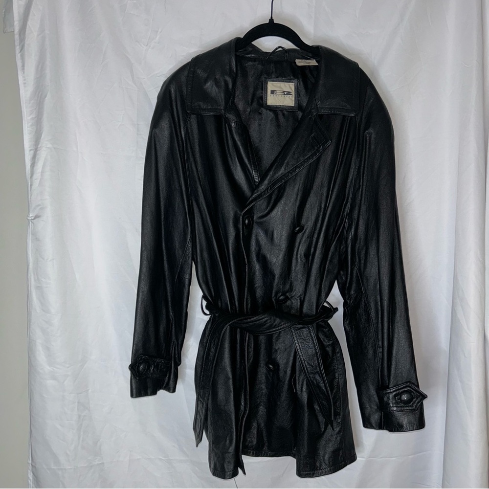 J. T. Beckett Jacket Women’s Leather Coat Regular Fit Button Front M